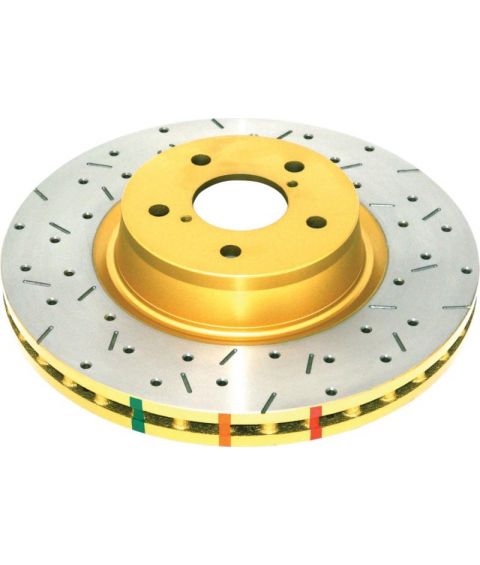 Front 4000 Series Drilled and Slotted Disc Brake Rotor DBA 4788XS 