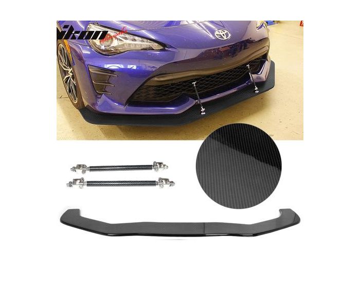 17 18 Toyota 86 Front Bumper Splitter Lip With Hardware Carbon Fi