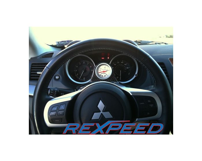Steering Wheel Single Carbon Fiber Pod Cover for Mitsubishi Evolution EVO 10