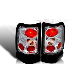 Winjet WJ20-0012-04 Altezza Style Tail Lights for 1994-2001 Dodge Ram Black/Clear 