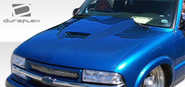 For Chevy Blazer 1995-2004 Duraflex Ram Air Style Fiberglass Hood Unpainted